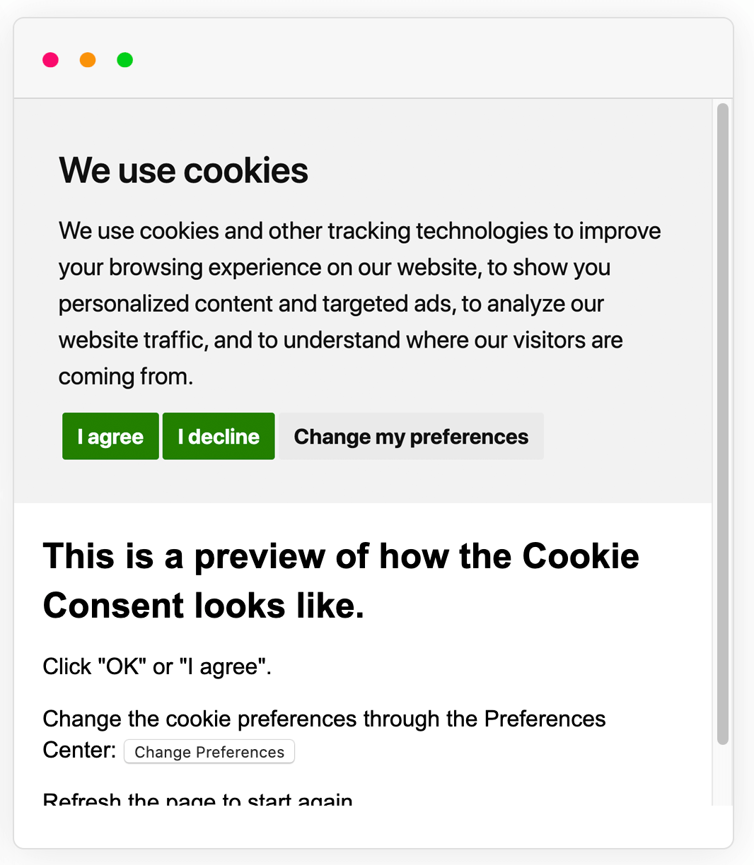 Download Cookie Consent Banner GDPR EPrivacy Directive